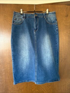 Classic Blue Denim Skirt